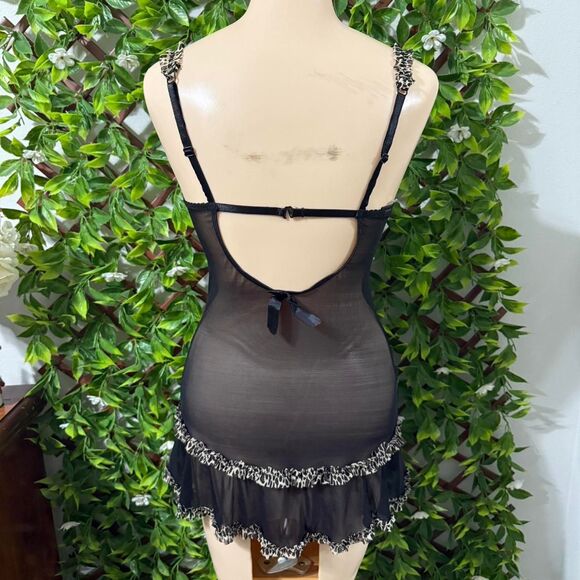 Y2K Rampage baby doll Leapord print top - Picture 3 of 7